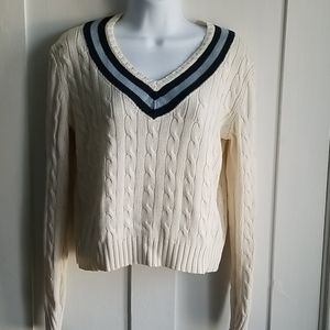 Ralph Lauren cable knit v neck sweter